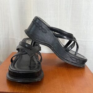 SOLD Y2K MIA Black Platform Strappy Sandals Sz 7